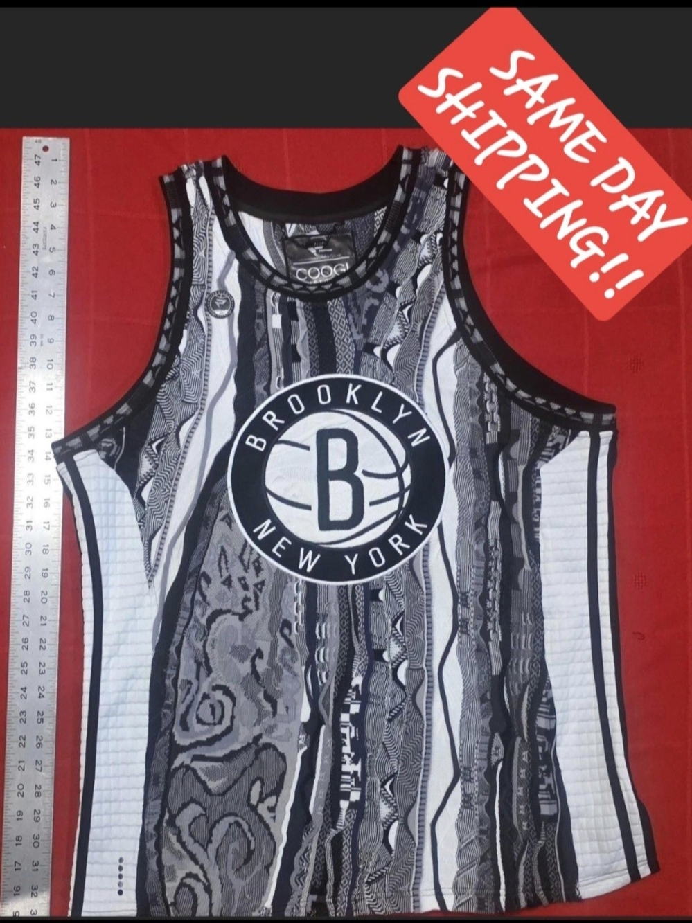 COOGI X NBA BROOKLYN NETS 2XL basketball Jersey